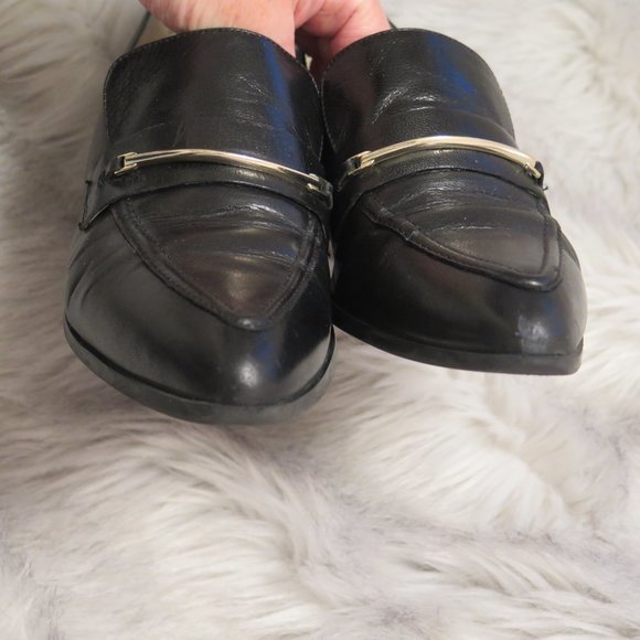 LEATHER LOAFERS WITH GOLD TRIM - Picture 7 of 14